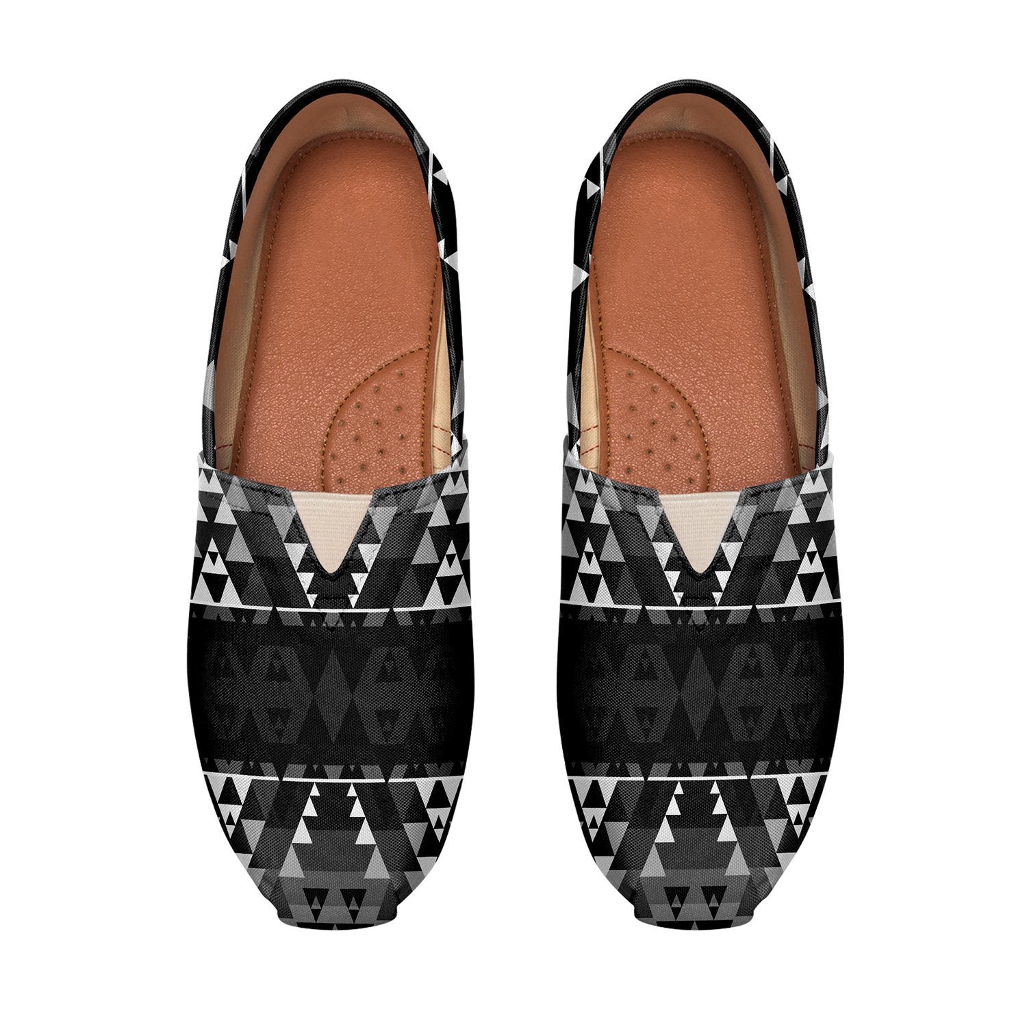 Writing on Stone Black and White Casual Unisex Slip On Shoe Herman 