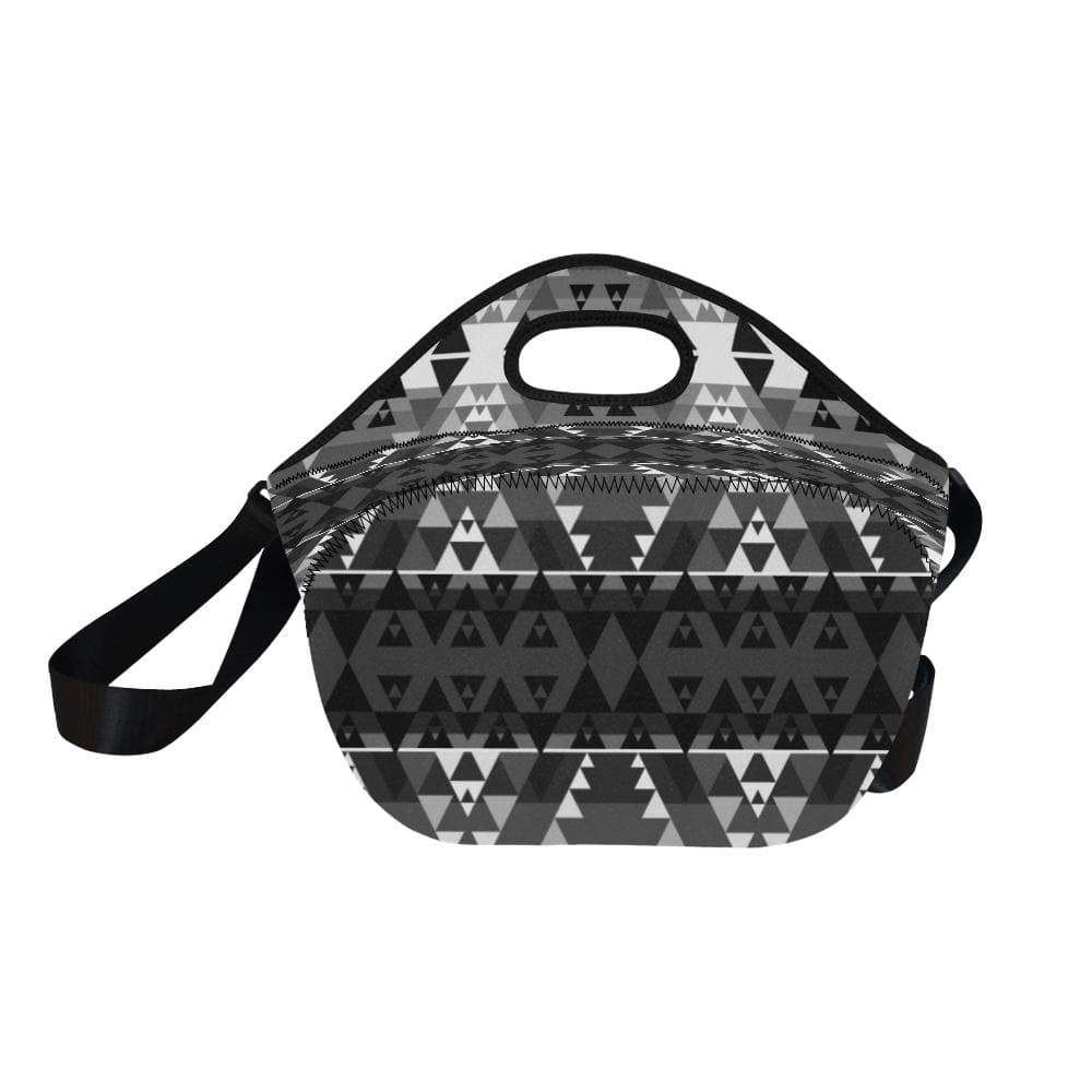 Writing on Stone Black and White Neoprene Lunch Bag/Large (Model 1669) Neoprene Lunch Bag/Large (1669) e-joyer 