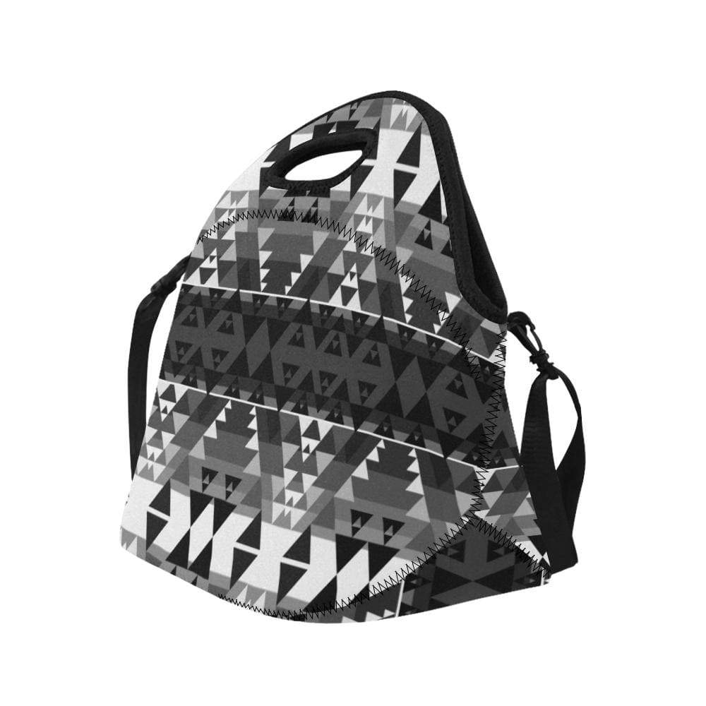 Writing on Stone Black and White Neoprene Lunch Bag/Large (Model 1669) Neoprene Lunch Bag/Large (1669) e-joyer 