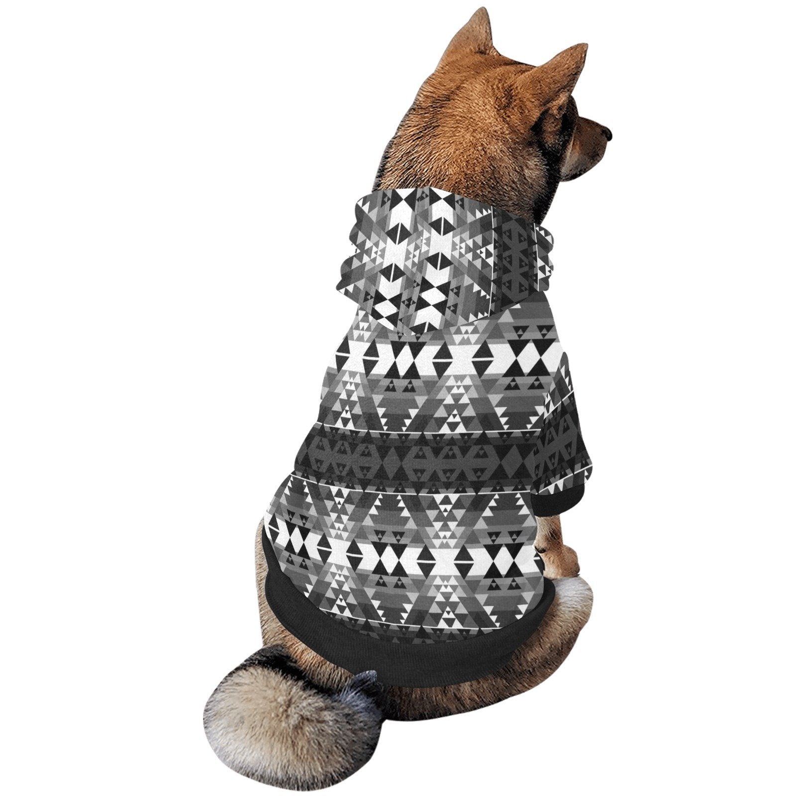 Writing on Stone Black and White Pet Dog Hoodie Pet Dog Hoodie e-joyer 