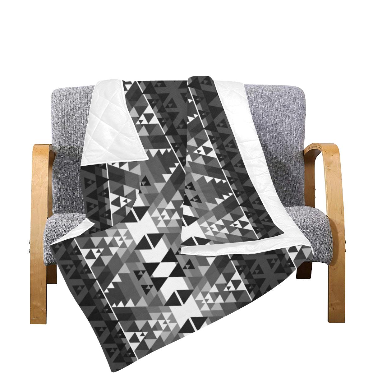 Writing on Stone Black and White Quilt 70"x80" blanket e-joyer 