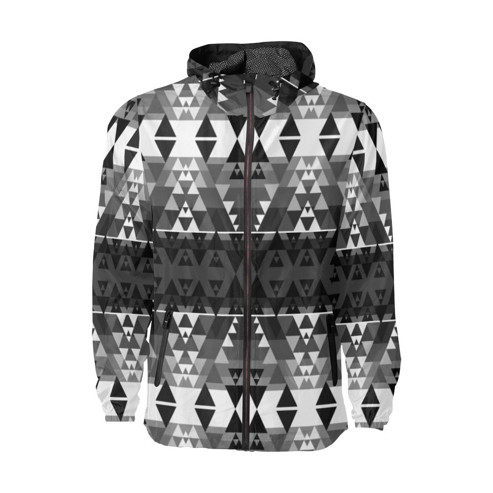 Writing on Stone Black and White Unisex All Over Print Windbreaker (Model H23) All Over Print Windbreaker for Men (H23) e-joyer 