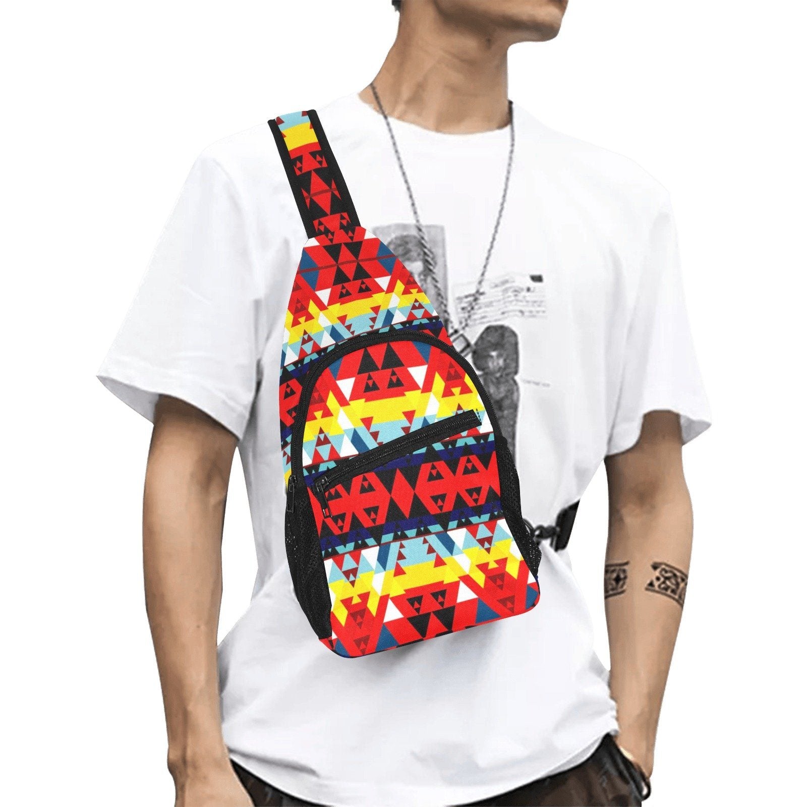 Writing on Stone Enemy Retreat All Over Print Chest Bag (Model 1719) All Over Print Chest Bag (1719) e-joyer 