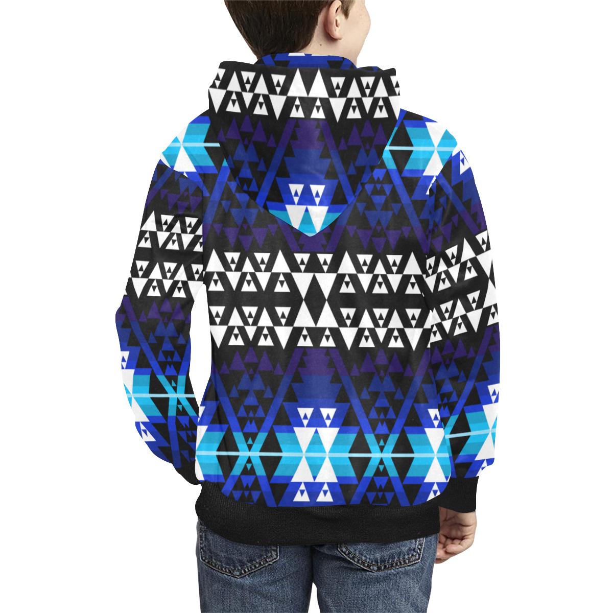 Writing on Stone Night Watch Kids' All Over Print Hoodie (Model H38) Kids' AOP Hoodie (H38) e-joyer 