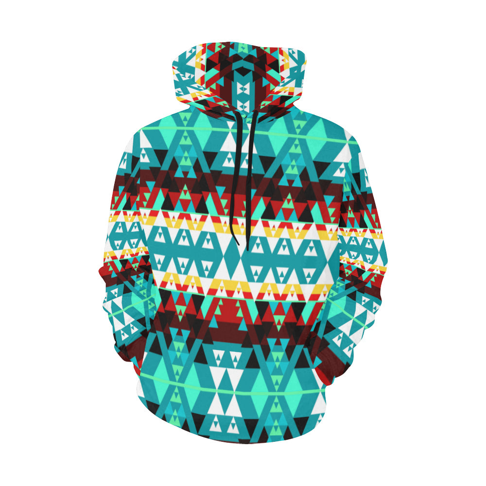 Writing on Stone Wheel All Over Print Hoodie for Women (USA Size) (Model H13) Hoodie e-joyer 
