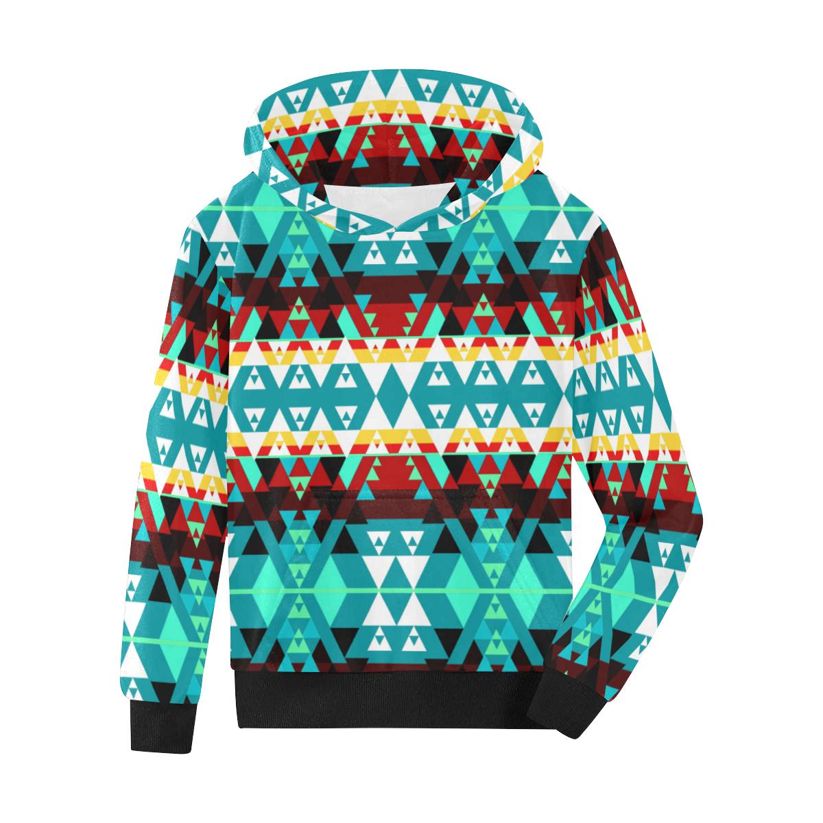 Writing on Stone Wheel Kids' All Over Print Hoodie (Model H38) Kids' AOP Hoodie (H38) e-joyer 