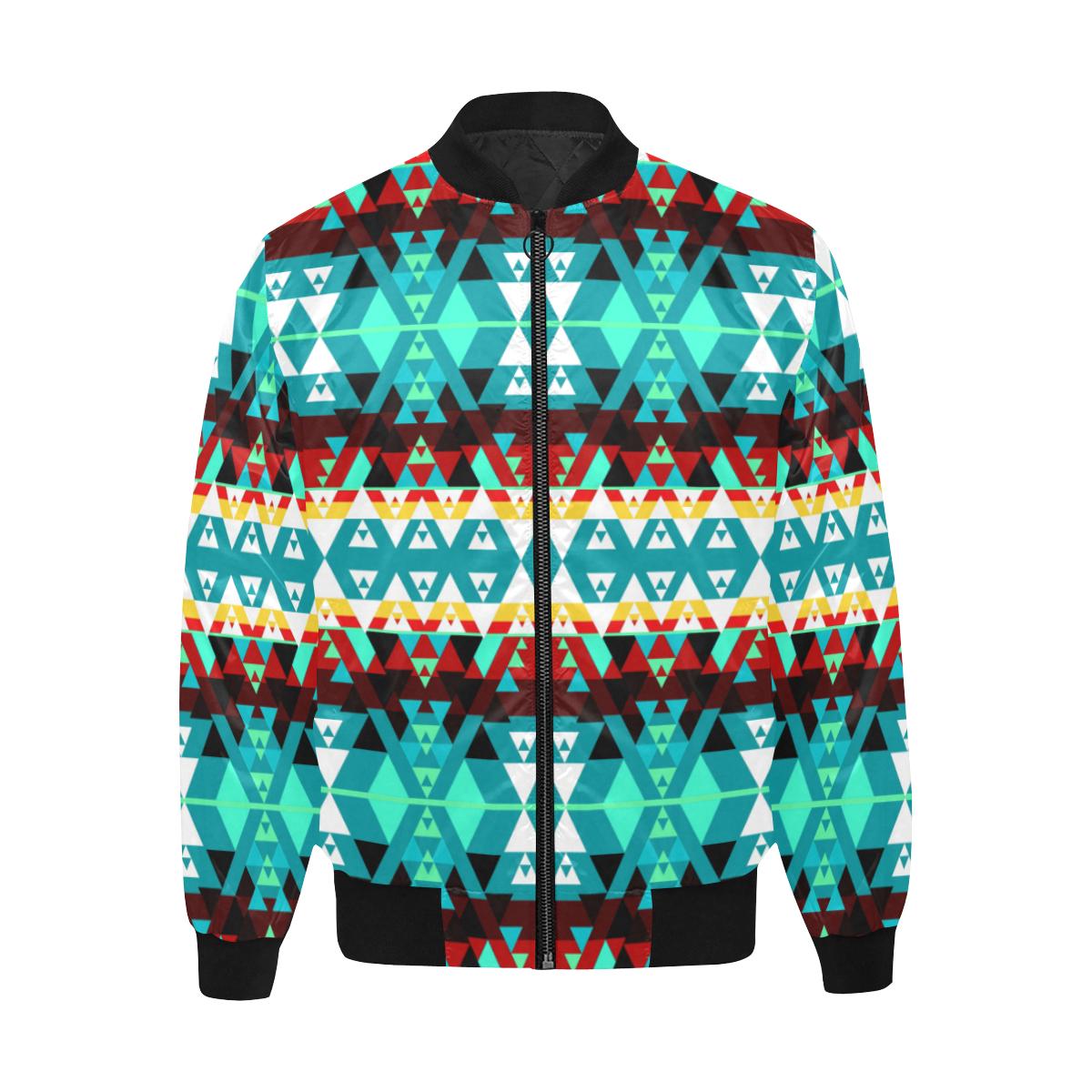 Writing on Stone Wheel Unisex Heavy Bomber Jacket with Quilted Lining All Over Print Quilted Jacket for Men (H33) e-joyer 