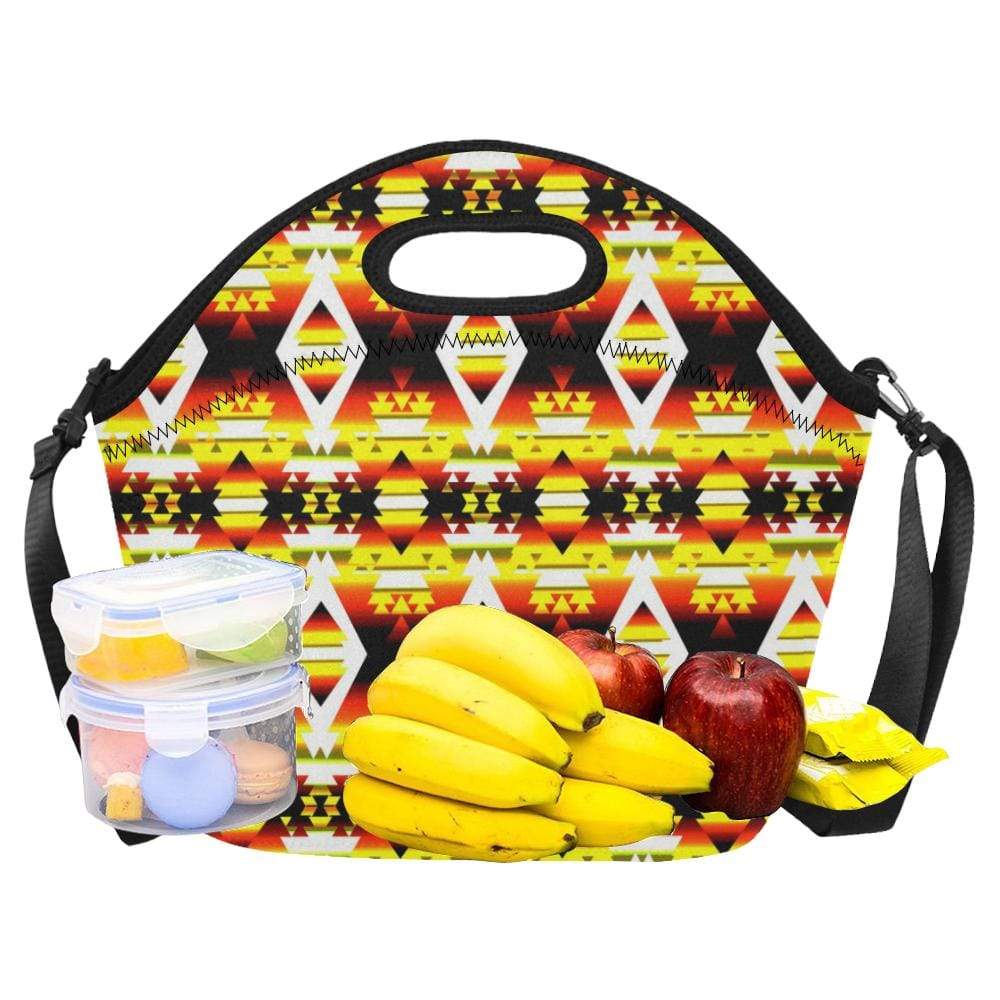 Yellow Winter Camp Neoprene Lunch Bag/Large (Model 1669) Neoprene Lunch Bag/Large (1669) e-joyer 